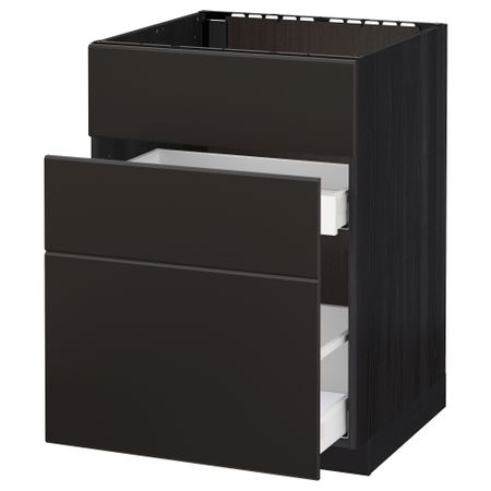 Напольный шкаф под мойку + 3 фронтальных панель, 2 ящика, 60x60 cm IKEA METOD МЕТОД, MAXIMERA МАКСИМЕРА 492.124.30