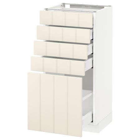 Напольный шкаф с 5 ящиками МЕТОД / МАКСИМЕРА, белый, Хитарп белый с оттенком