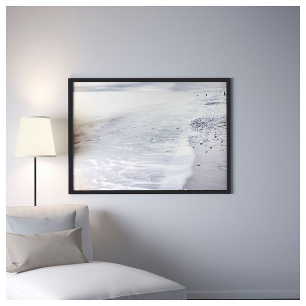 Картина с рамой БЬЁРКСТА, Зимние волны, черный (140x100 см) - фото 2