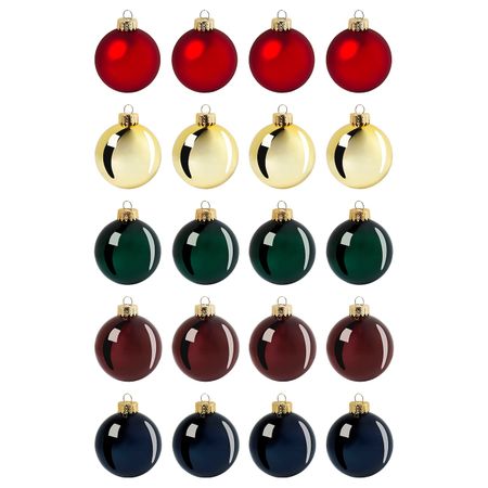 Украшение, шар, стекло разные цвета 6 см IKEA VINTER 2020 ВИНТЕР 2020 304.810.69