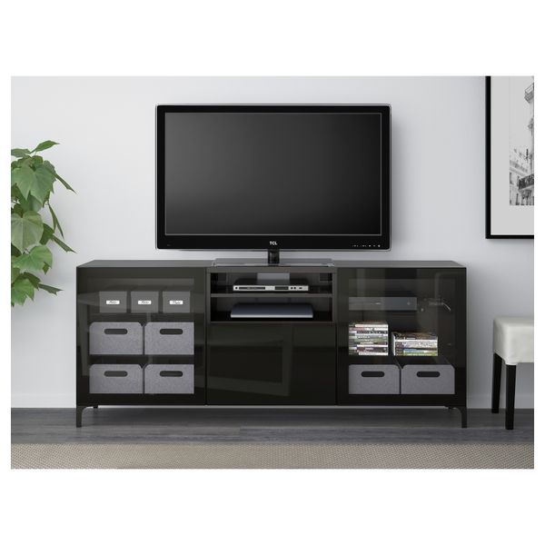 Тумба для ТВ с ящиками, 180x40x74 cm IKEA BESTÅ БЕСТО 391.940.64 - фото 3