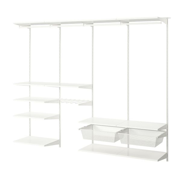 Гардероб, комбинация, белый 250x40x201 см IKEA BOAXEL БОАКСЕЛЬ 393.323.91 - фото 1