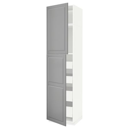 Высокий шкаф, 2 дверцы, 4 ящика, 60x60x240 cm IKEA METOD МЕТОД, MAXIMERA МАКСИМЕРА 294.609.68