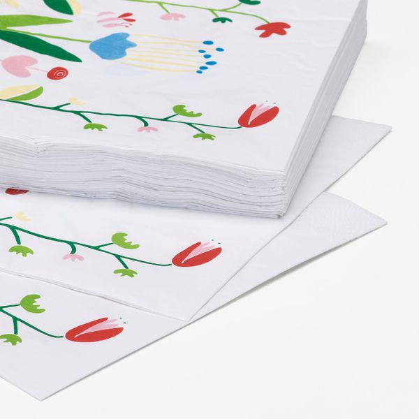 Салфетка бумажная, разноцветный 33x33 см IKEA СОММАР 2019 704.197.68 - схема-чертеж с размерами