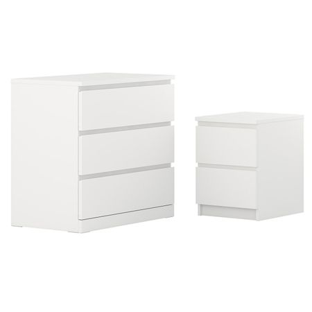 Комплект мебели для спальни,2 предм, белый IKEA MALM МАЛЬМ 494.883.20