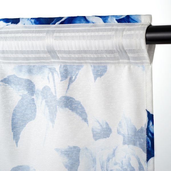 Гардины с прихватом, 1 пара, синий, 145x300 см IKEA МЕТТЕМАРИ 804.443.24 - фото 3