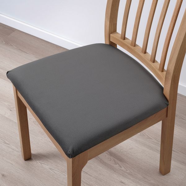 Стул, дуб/Хакебу темно-серый IKEA EKEDALEN ЭКЕДАЛЕН 594.292.12 - фото 3