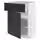 METOD / MAXIMERA Напольный шкаф с ящиком/дверцей - белый/Nickebo матовый антрацит 60x37 см