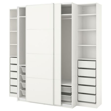 PAX / MEHAMN Гардероб - белый/двусторонний белый 250x66x236 см