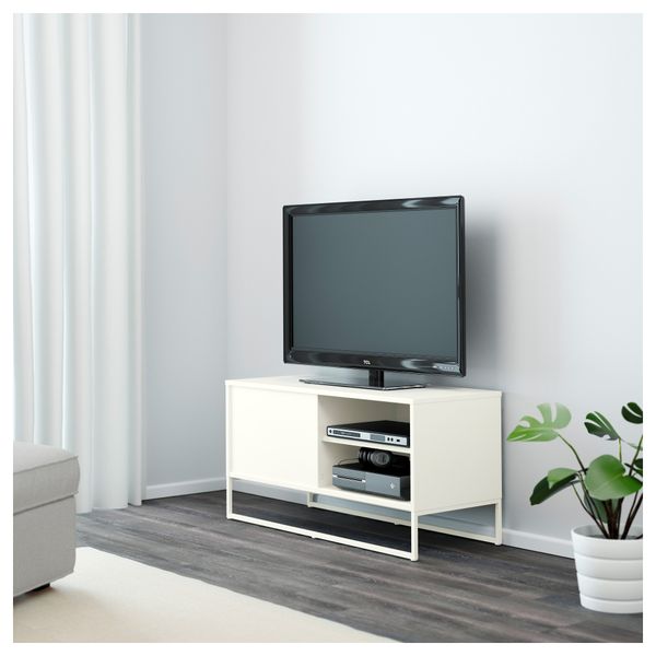 Тумба под ТВ ХАГГЕ, белый (100x40 см) - схема-чертеж с размерами