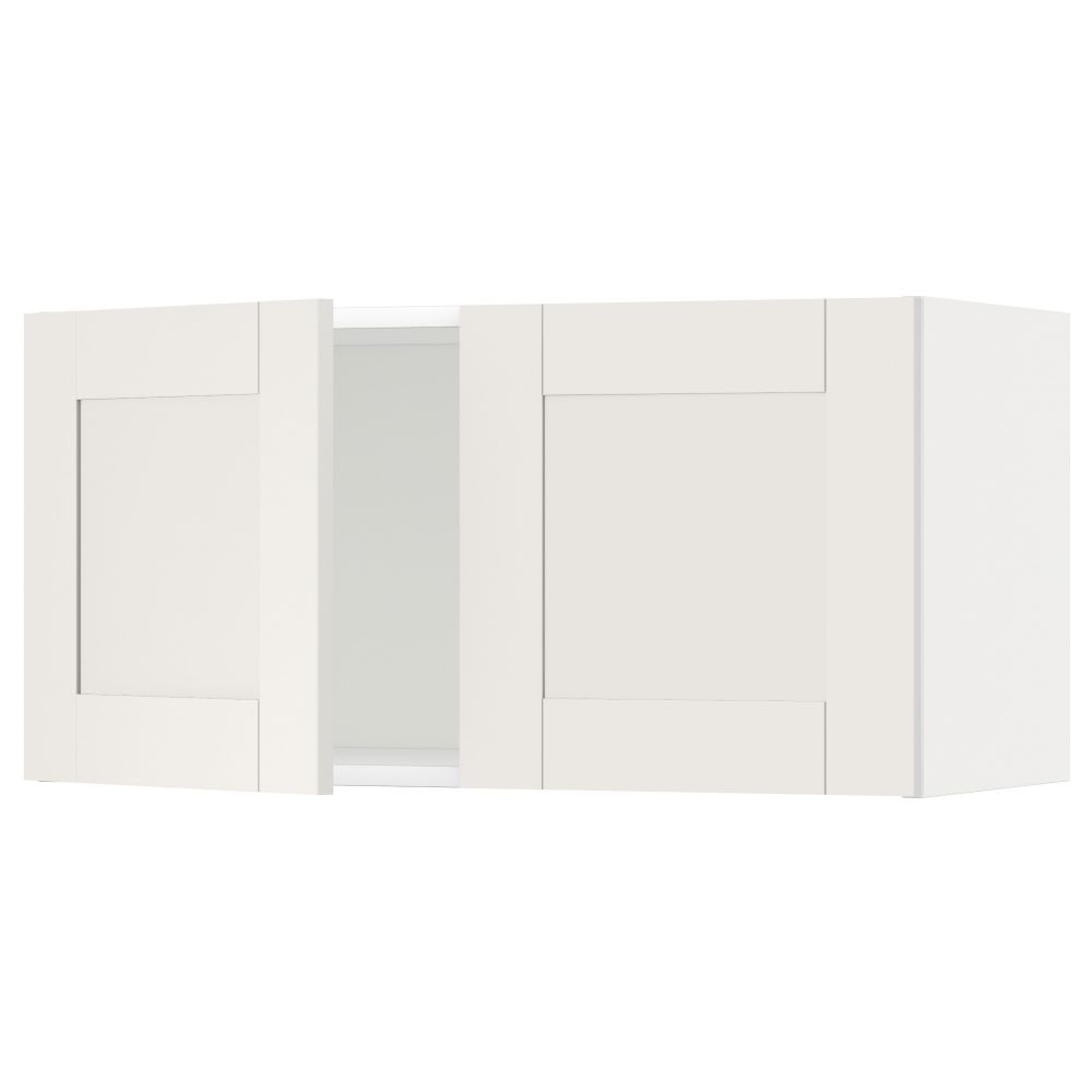 Навесной шкаф с 2 дверями МЕТОД, белый, Сэведаль белый (80x40 см) - схема-чертеж с размерами