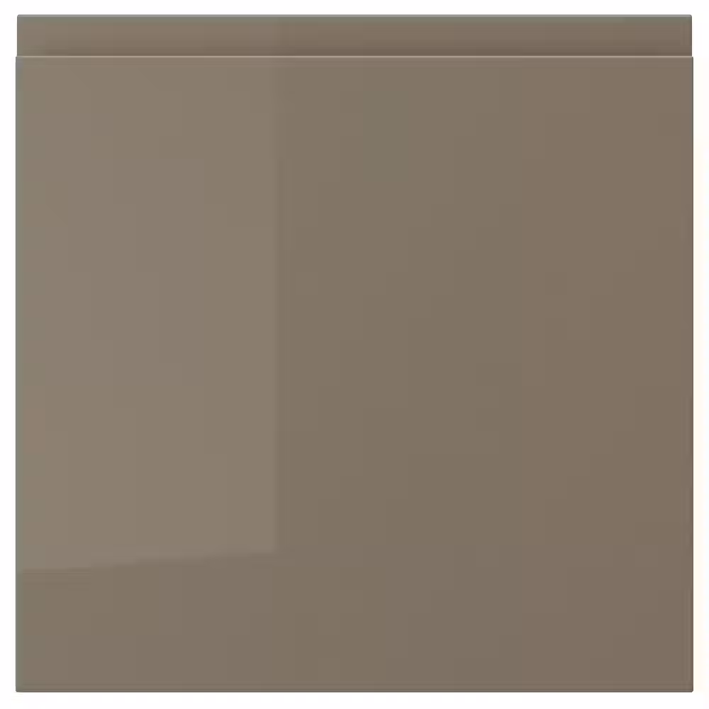 VOXTORP Фронтальная панель ящика - глянцевый темный серо-коричневый 40x40 см - фото 1