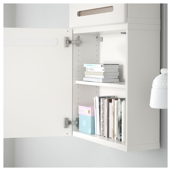 Навесной шкаф с 2 дверями БЕСТО, Марвикен белый (60x20x128 см) - схема-чертеж с размерами