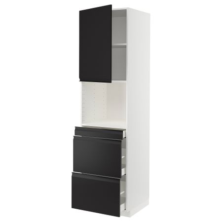 Высокий шкаф для СВЧ, дверца,3ящика IKEA METOD МЕТОД, MAXIMERA МАКСИМЕРА 394.940.29