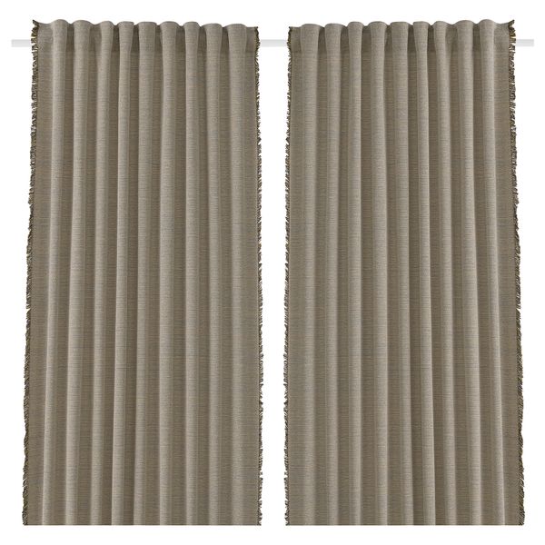 Затемняющие гардины, 2 шт., синий, желтый, 140x300 см IKEA VÄXELBRUK 405.689.48 - фото 1