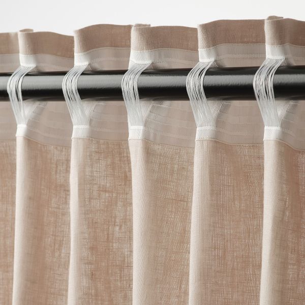 Гардины, 2 шт., бежевый 145x300 см IKEA DYTÅG ДЮТОГ 504.811.53 - фото 4