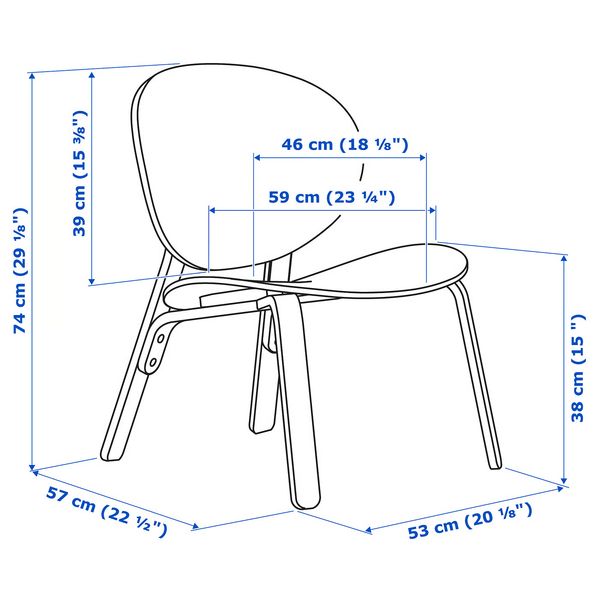 IKEA, дополнительный ракурс - схема-чертеж с размерами