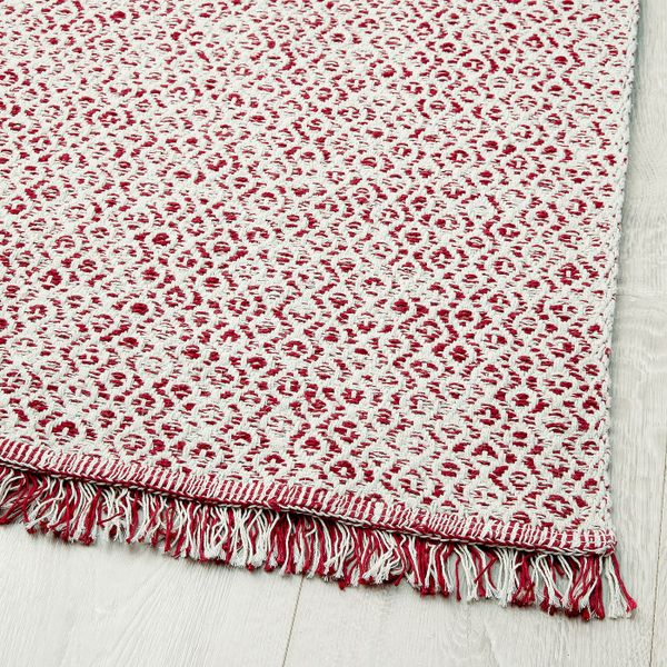 Ковер безворсовый, красный/естественный 80x150 см IKEA RÖRKÄR РЁРКЭР 804.747.35 - фото 2