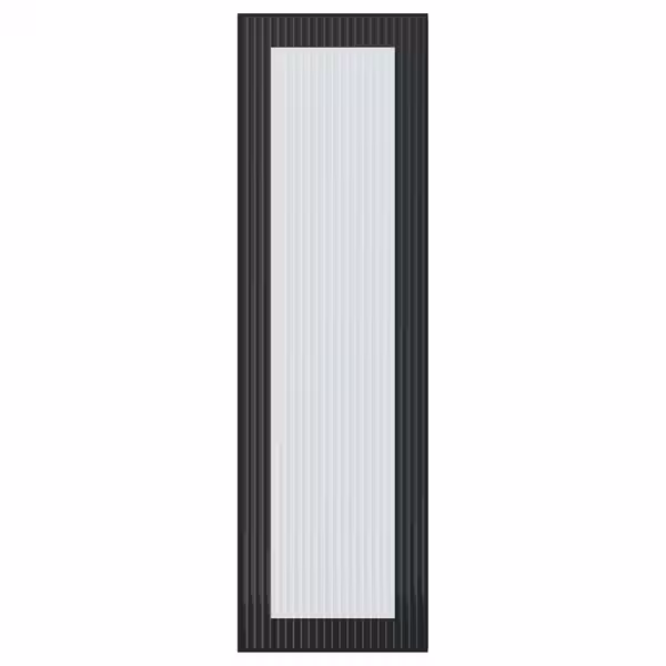 HEJSTA Стеклянная дверь - антрацит/рифленое стекло 30x100 см - фото 1