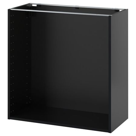 METOD Напольный шкаф - черно-серый 80x37x80 см
