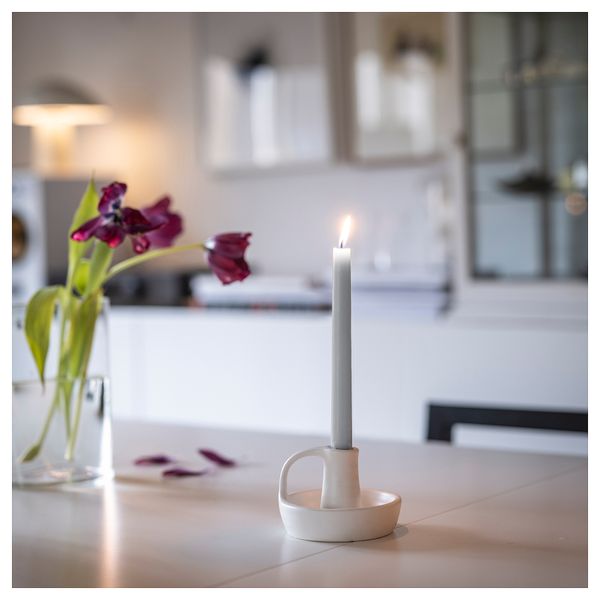 Неароматическая свеча, 25 см, светло-серый IKEA KLOKHET КЛОКХЕТ 805.381.29 - фото 3