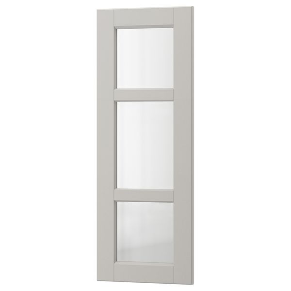 Стеклянная дверь ЛЕРХЮТТАН, светло-серый - схема-чертеж с размерами