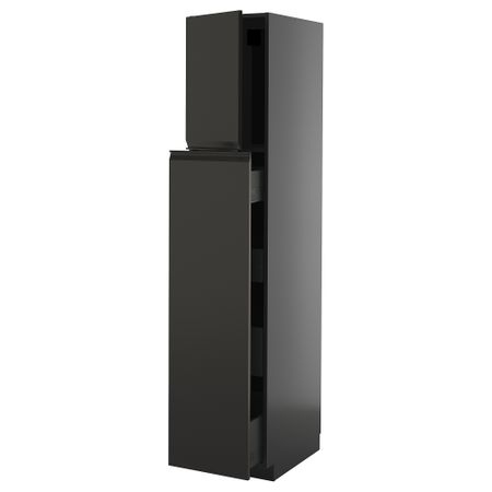 Высокий шкаф, выдвижной секцией, 1 дверца, 4 ящика IKEA METOD МЕТОД, KNIVSHULT 795.892.33