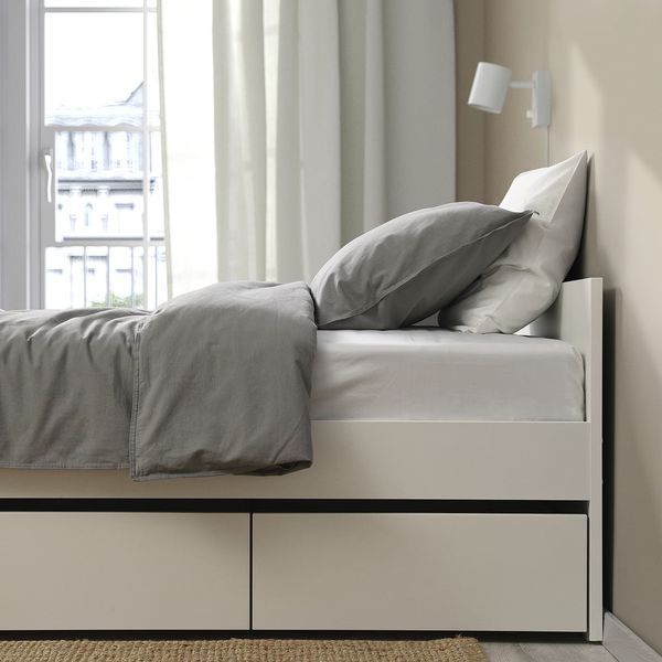 VIHALS Каркас кровати с 2 ящиками - белый/Luröy 90x200 см - фото 5