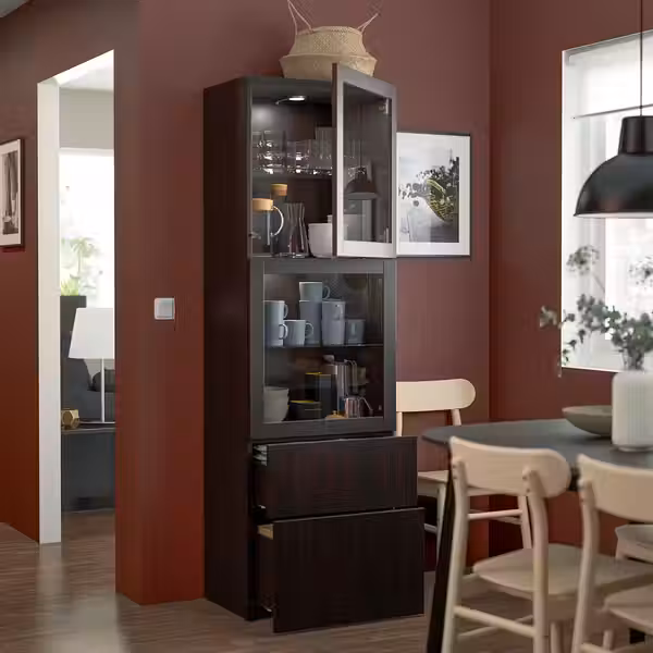 BESTÅ Комбинация д/хранения+стекл дверц - фото 2