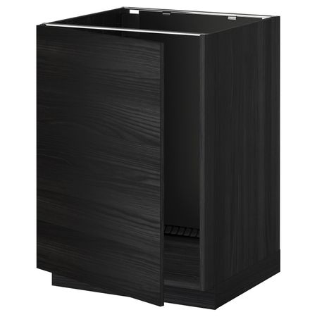 Напольный шкаф для раковины, черный, Тингсрид черный 60x60 см IKEA МЕТОД 692.318.85