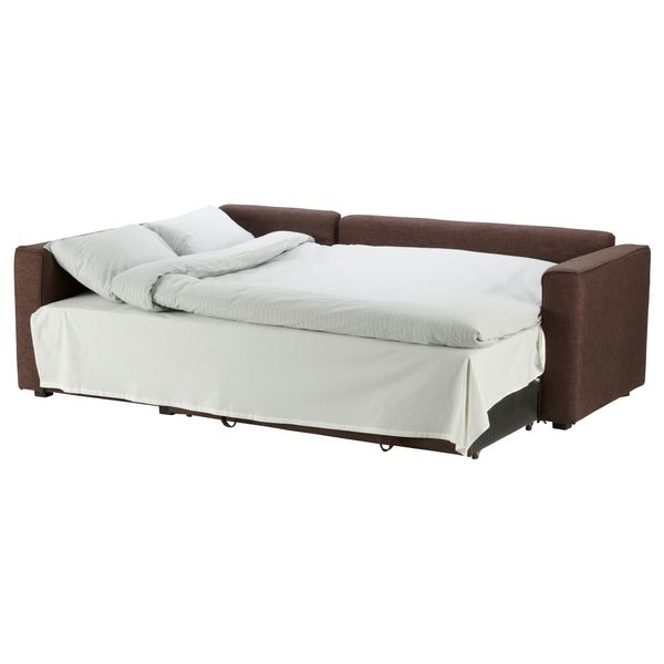 Угловой диван-кровать с отделением для хранения МОНСТАД, Семла коричневый - фото 3