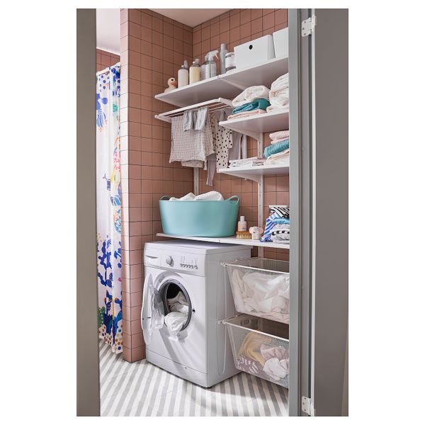 Настенная шина, полки/сушилка, белый, 132x41x199 см IKEA АЛЬГОТ 492.765.30 - фото 4