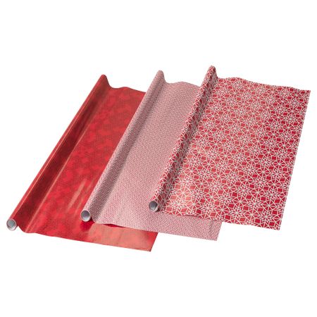 Рулон оберточной бумаги ВИНТЕР 2017, красный (3x0.7 м)