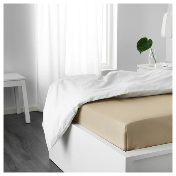 Простыня НАТТЭСМИН, бежевый - схема-чертеж с размерами