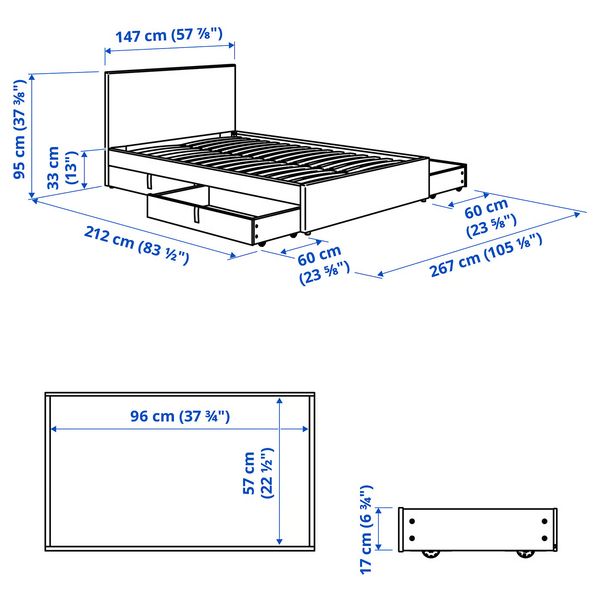 IKEA, дополнительный ракурс - схема-чертеж с размерами