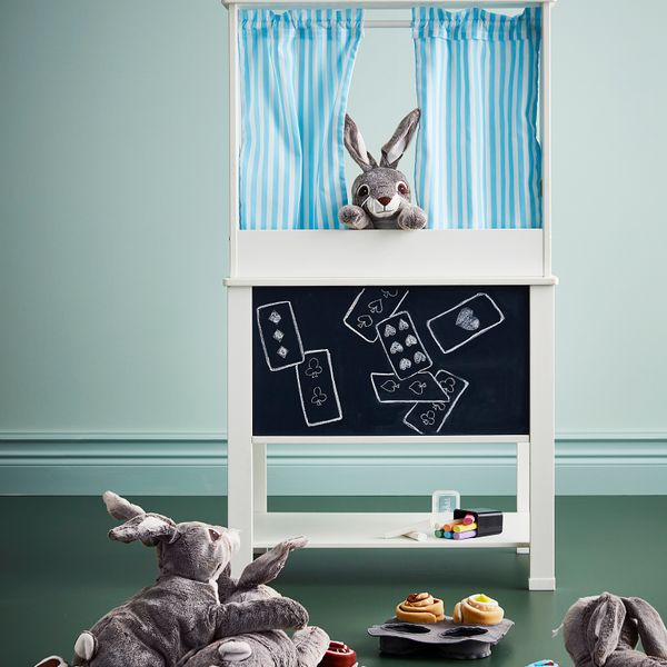 Детская кухня с гардинами, 55x37x98 см IKEA SPISIG СПАЙСИГ 904.171.98 - схема-чертеж с размерами