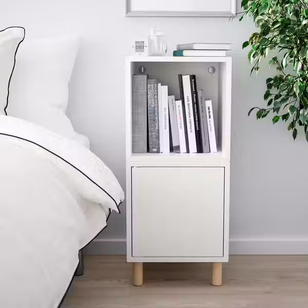 EKET Комбинация шкафов с ножками - белый/дерево 35x35x80 см - фото 2