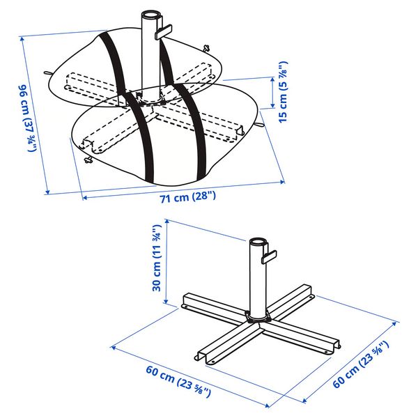 IKEA, дополнительный ракурс - схема-чертеж с размерами