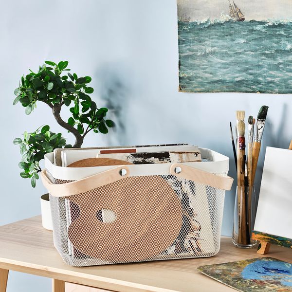 RISATORP Корзина - белый 27x42x23 см - фото 3