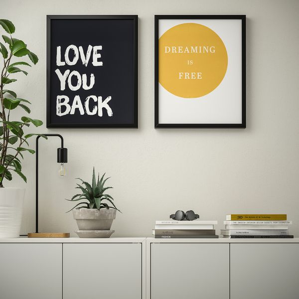 Постер, 40x50 см, Love you back IKEA DRÖMBILD ДРЁМБИЛЬД 305.365.09 - схема-чертеж с размерами