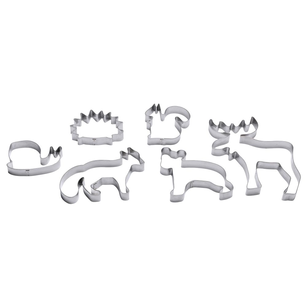 Формочки для печенья, 6шт ДРОММАР, серебристый - фото 1