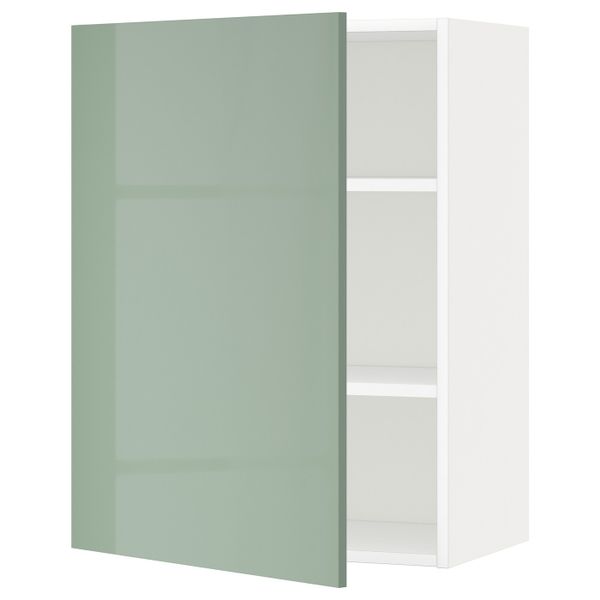 Шкаф навесной с полкой, белый, Калларп светло-зеленый, 60x80 см IKEA МЕТОД 992.455.17 - схема-чертеж с размерами