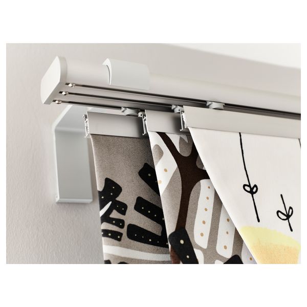 Гардинная шина, тройная КВАРТАЛ, цвет алюминия (140 см) - фото 1