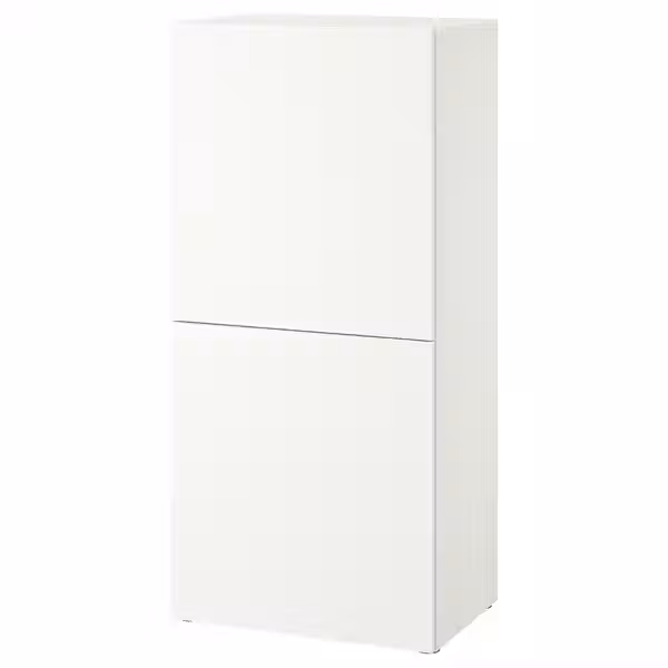 BESTÅ Стеллаж с дверьми - белый Lappviken/белый 60x42x129 см - фото 1