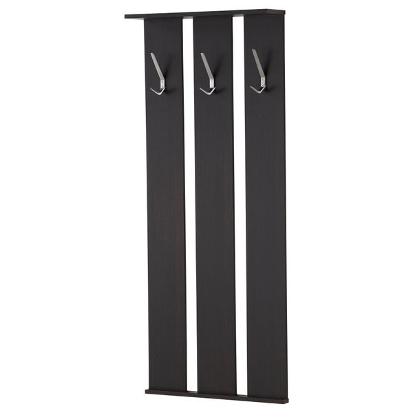 Настенная панель с крючками ТОДАЛЕН, черно-коричневый - схема-чертеж с размерами