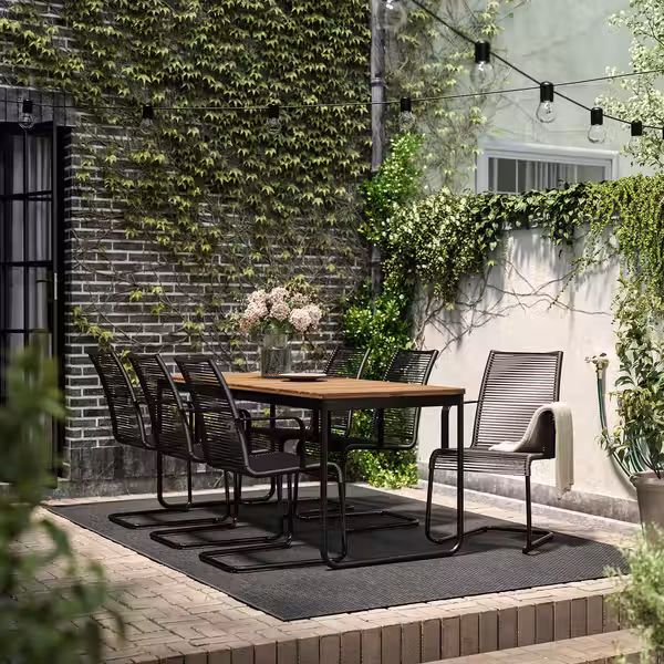 VÄSMAN / VÄSMAN Стол+6 кресел,д/сада - схема-чертеж с размерами