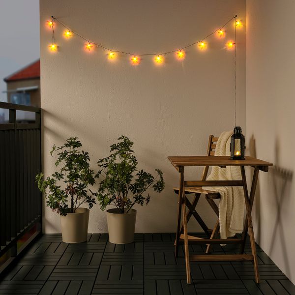 Гирлянда, 12 светодиодов, украшение для сада/с батарейным питанием звезда IKEA SOLVINDEN СОЛВИДЕН 205.146.97 - фото 4