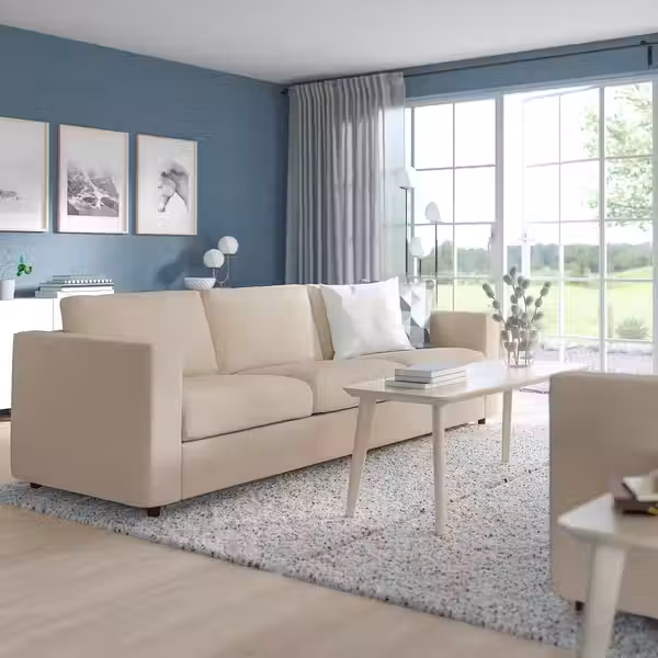 VIMLE 3-местный диван-кровать - Hallarp бежевый - фото 3