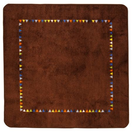 Ковер, короткий ворс ЛУРИГ, коричневый (133x133 см)