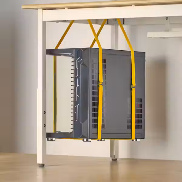 UTVISNING УТВИСНИНГ Геймерский стол с полкой - под ясень/белый 120x60 см - фото 6